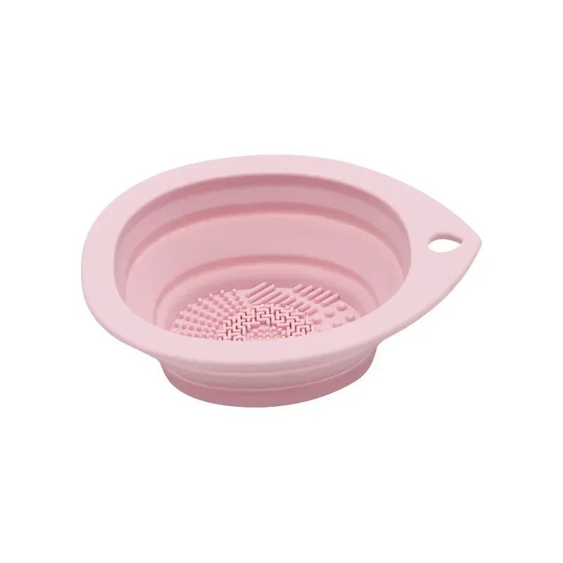 Silicone Makeup Brush Cleaner Foldable Cosmetic Washing Bowl Powder Puff Scrubbe
