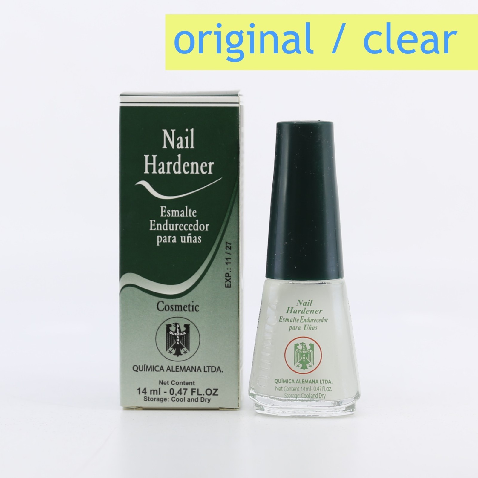 Quimica Alemana Nail Hardener 14ml (original formular/clear) – EXP. Date 11/2027