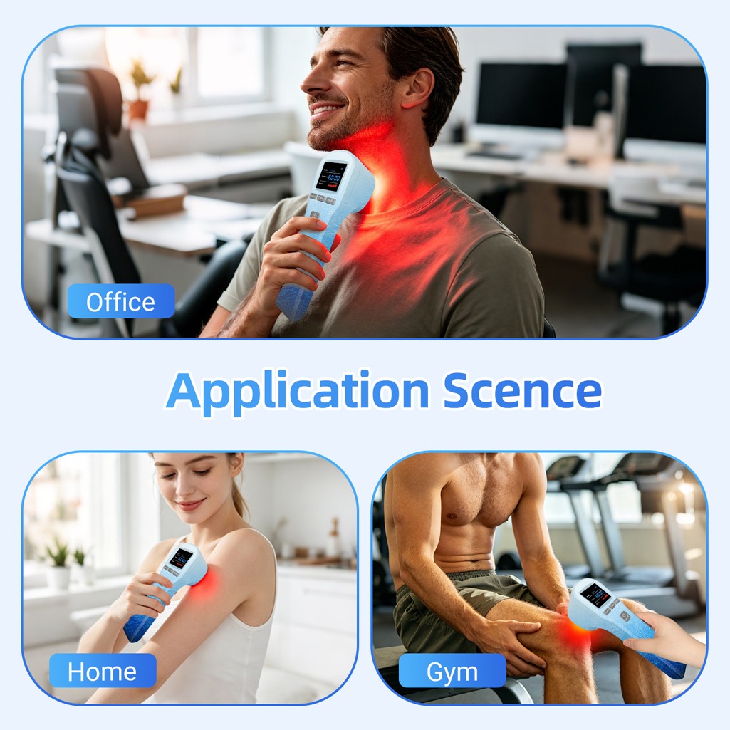 Handheld 650nm 808nm Cold Laser Light Therapy Device for Joints & Muscles Pain