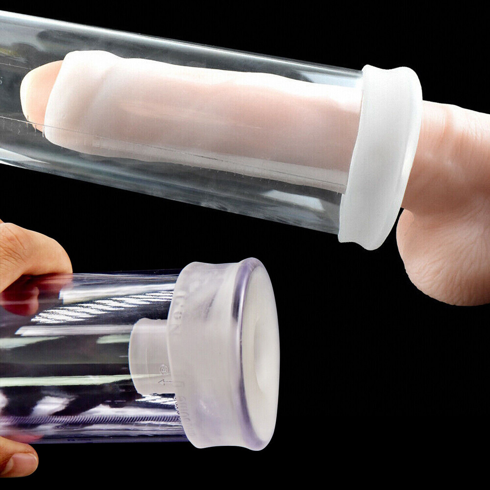2Pcs/Set Penis Silicone Sleeve for Extender Stretcher Max Vacuum Enlargement USA