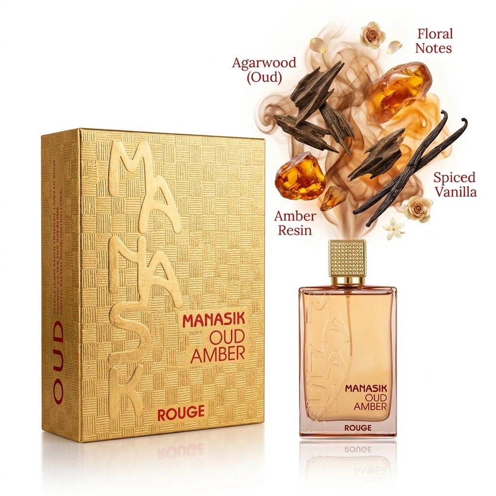 MANASIK Oud Amber Rouge 100ml 3.4oz EDP Perfume Luxury BR540 Alternative Unisex