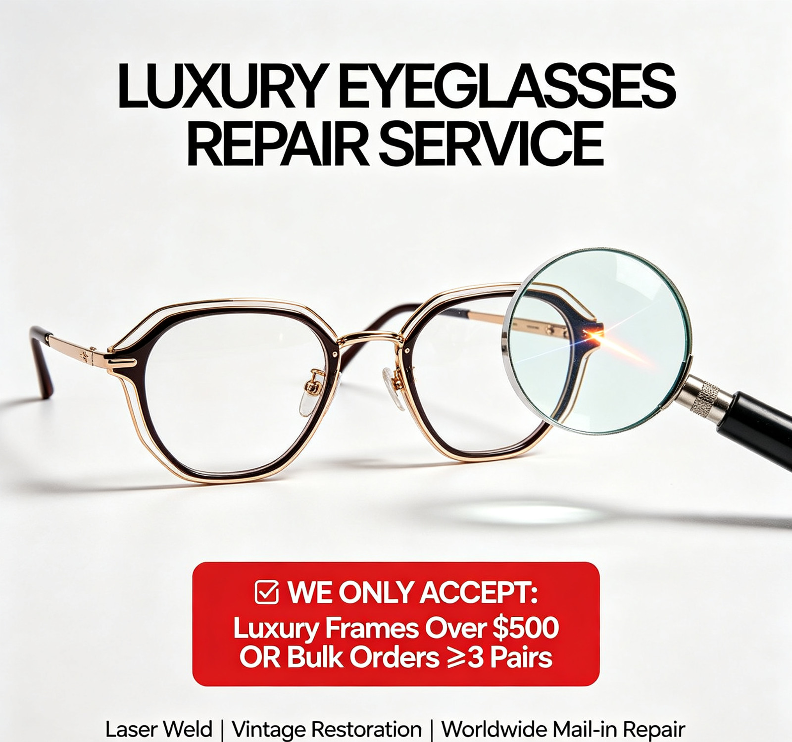 Eyeglass Repair Service – US to China & Back | Fix Broken Frames, Lenses, Hinges