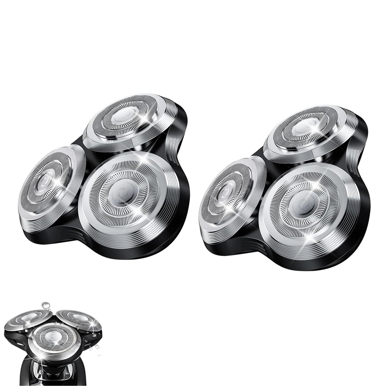 Replacement Rotary Heads for Philips Norelco Shavers Series 9000 – 2 Pack, Doubl