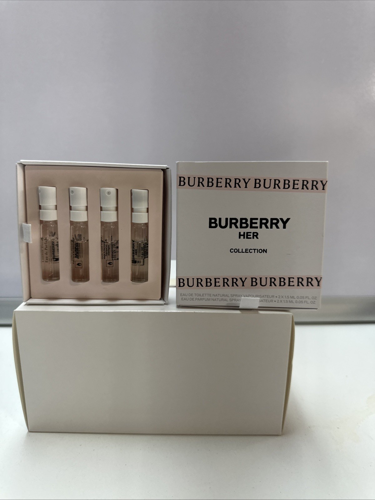 Burberry Her 4pc Vials Gift Set Her EDP&EDT, Her Elixir & Her London Dream 4X1.5