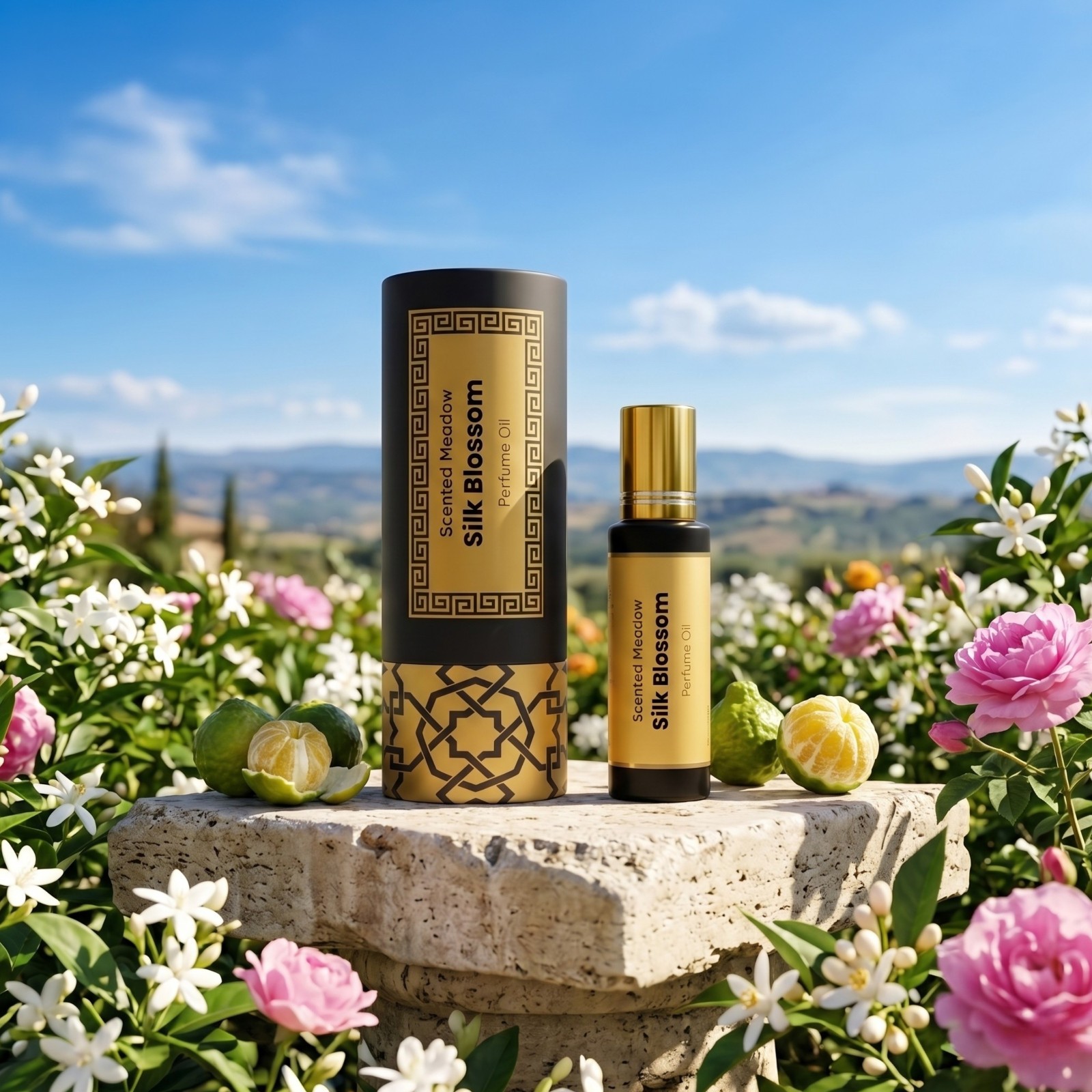 Scented Meadow Silk Blossom Roll-On Perfume Oil for Women – 0.5 fl oz (15 ml)