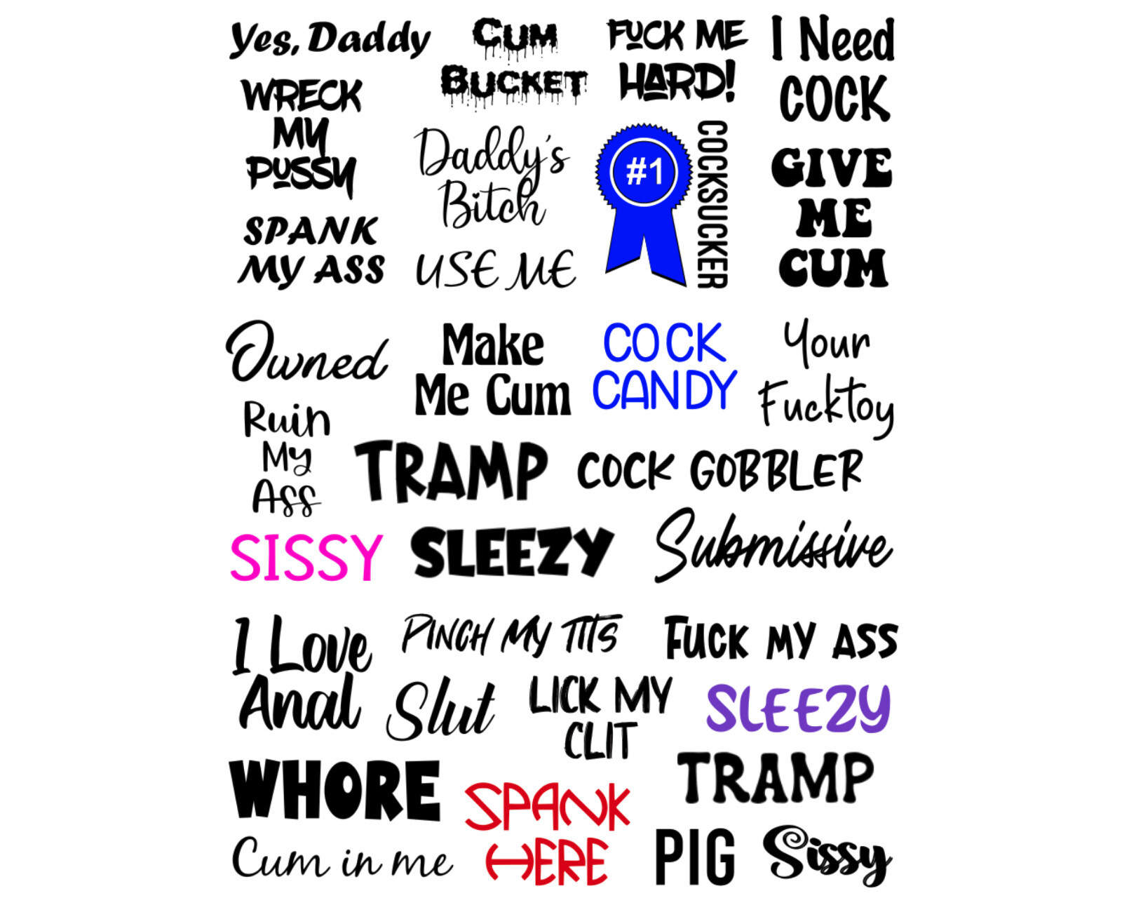 32 BDSM Temporary Tattoos Adult Body Art for Master Slave Kinky Sex Naughty XXX
