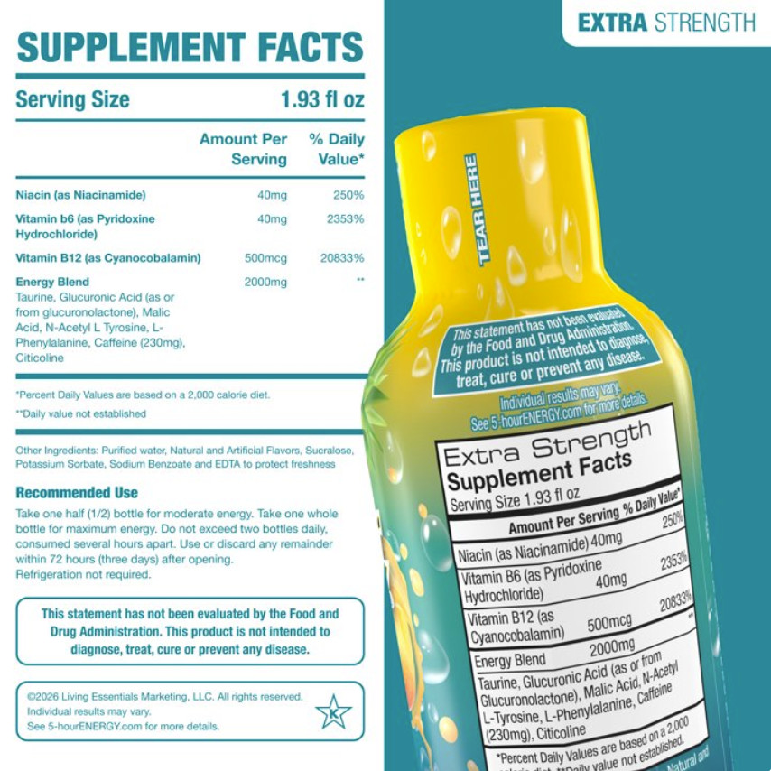 5-hour ENERGY Shot, Extra Strength, Tropical Burst, 30 Count