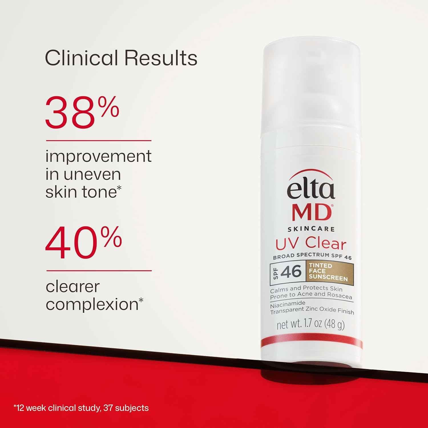 E(ta MD UV Clear TINTED Facial Sunscreen SPF 46 1.7 oz EXP: 03/27 New in Box!!!!