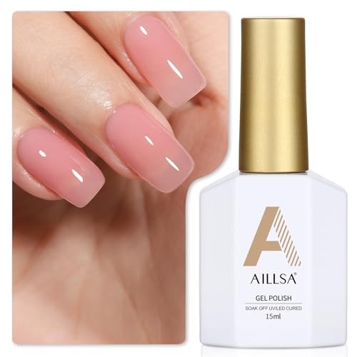 Gel Nail Polish Nude Pink Gel Polish Sheer Neutral Color Jelly Gels Sheer Pink