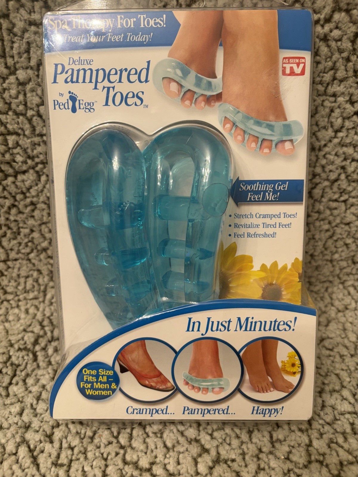 Blue Deluxe Pampered Toes By Ped Egg Spa Therapy For Toes New In Box