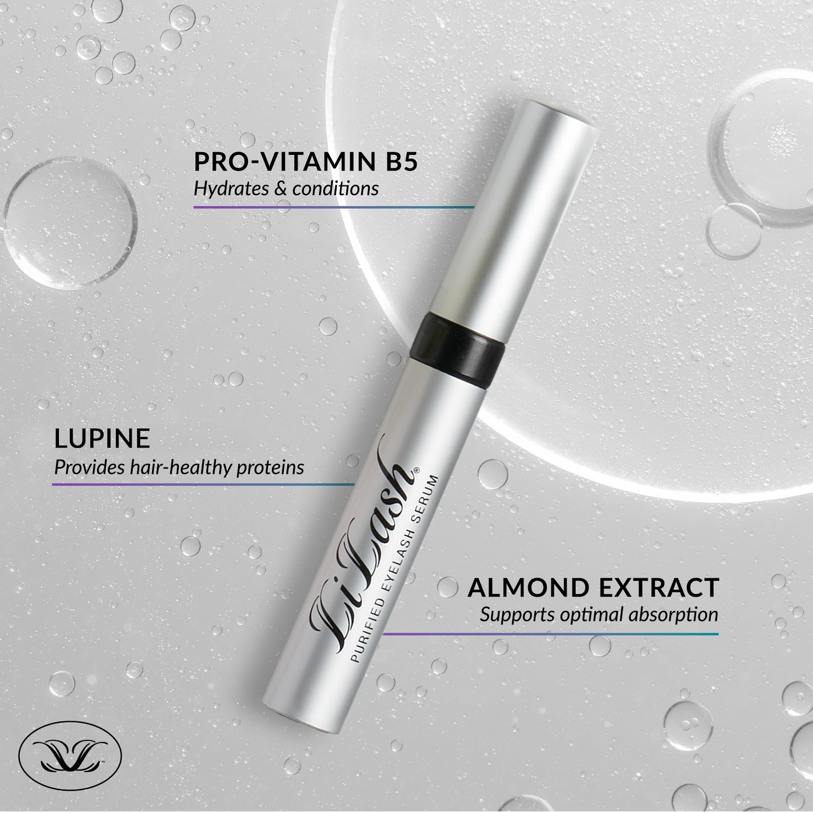 Eyelash Serum LiLash Purified 2mL 90 Day Supply Lash Enhancer Clear Longer Safe