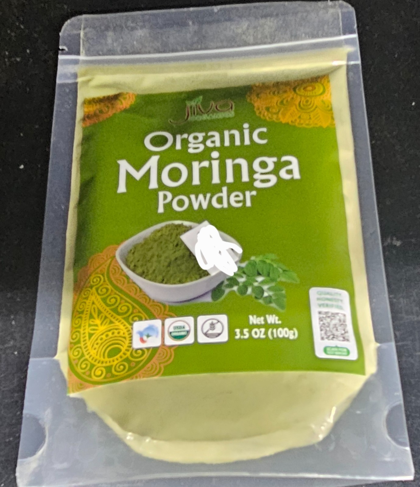 Jiva Organic Moringa Powder 3.5 oz (100g) – Pure USDA Organic Superfood EXP04/28