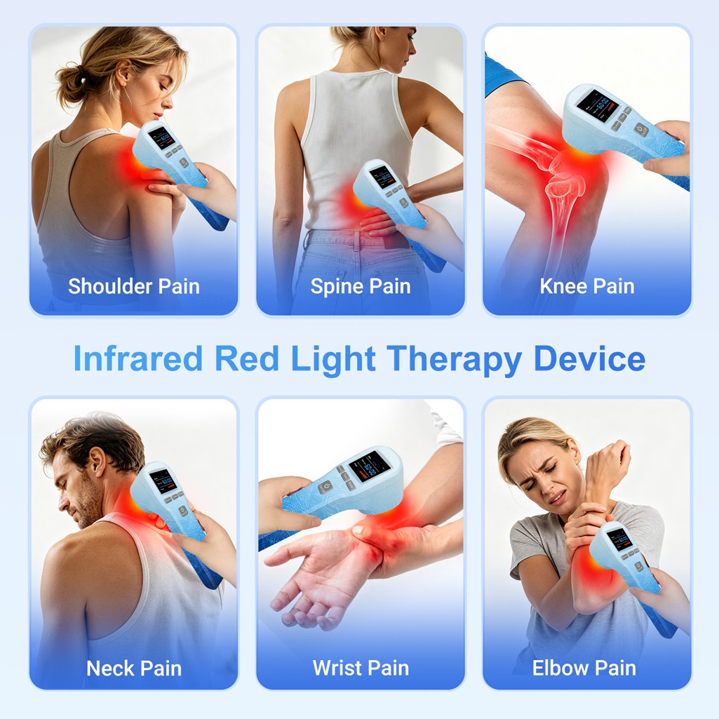 Handheld 650nm 808nm Cold Laser Light Therapy Device for Joints & Muscles Pain