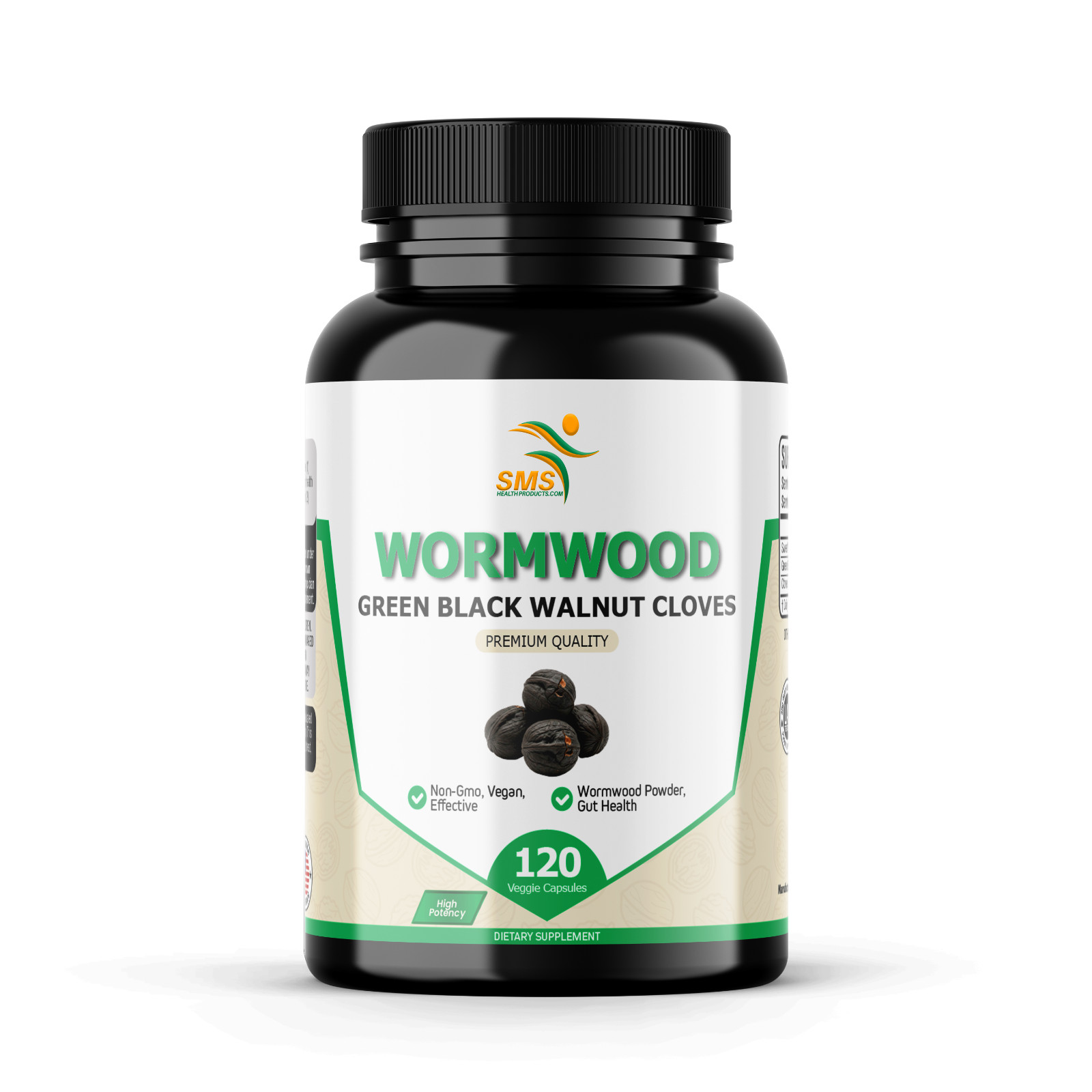Wormwood Green Black Walnut Clove Wormwood herb Extract Combination 120 Capsules