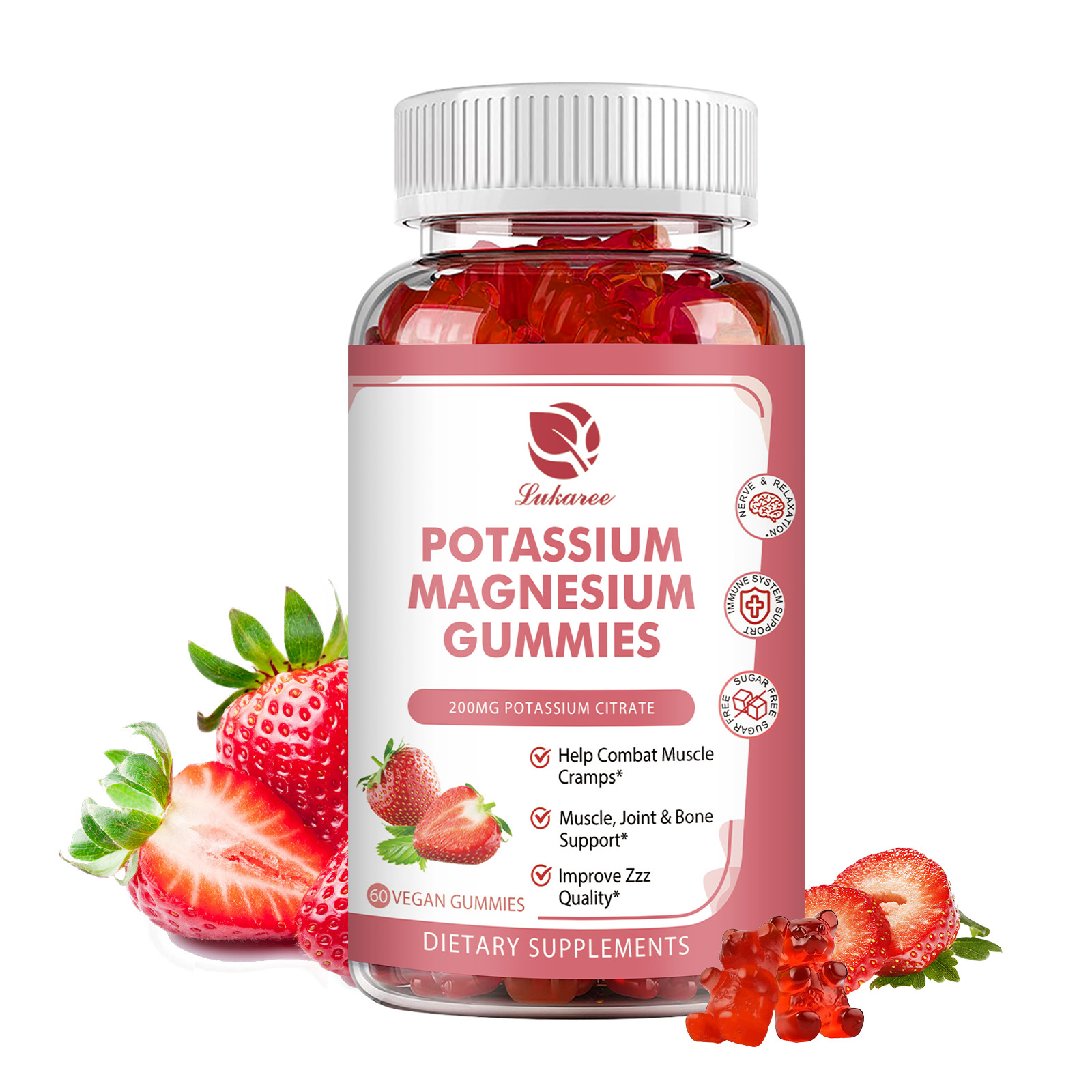 2 Pack Vitamatic Magnesium Citrate Gummies 500mg per Serving – 60 Vegan Gummies