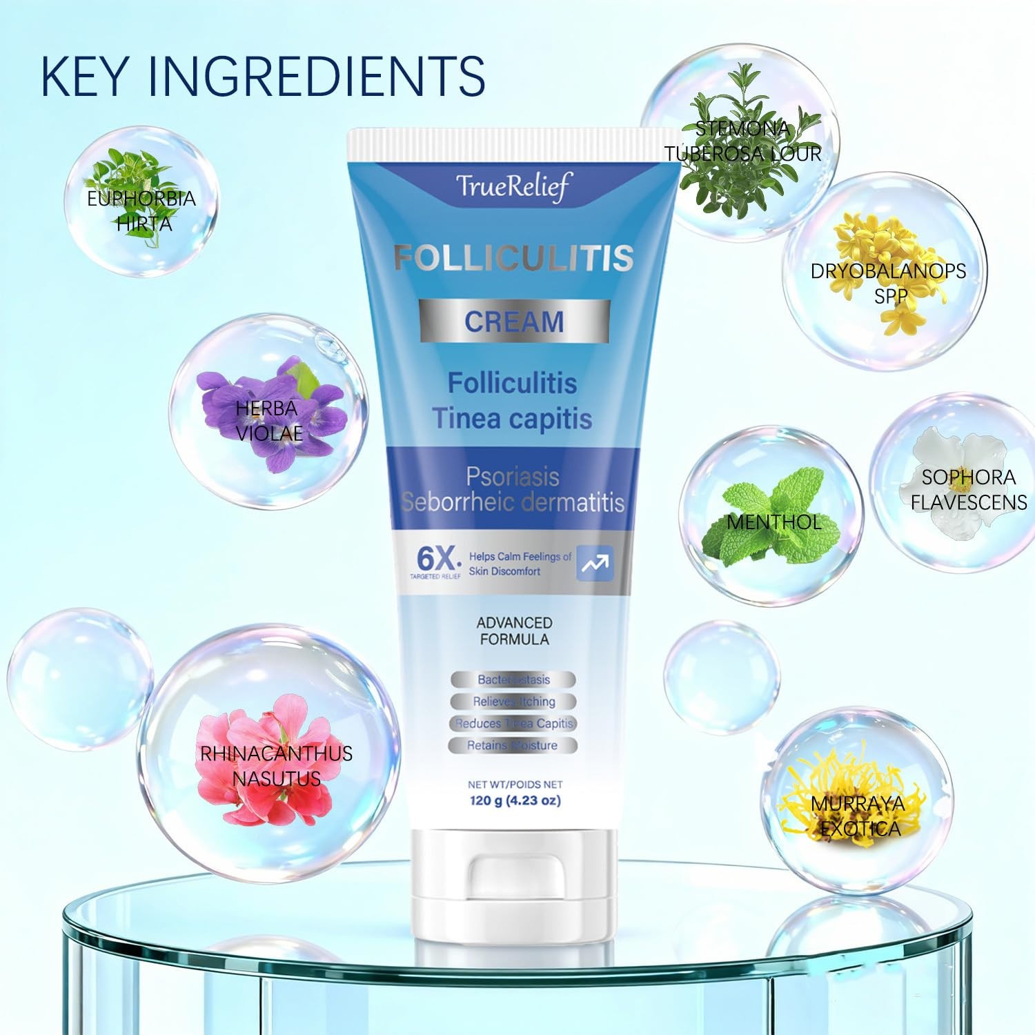 Folliculitis Cream 120g for Ingrown Hair Razor Bumps Skin Care