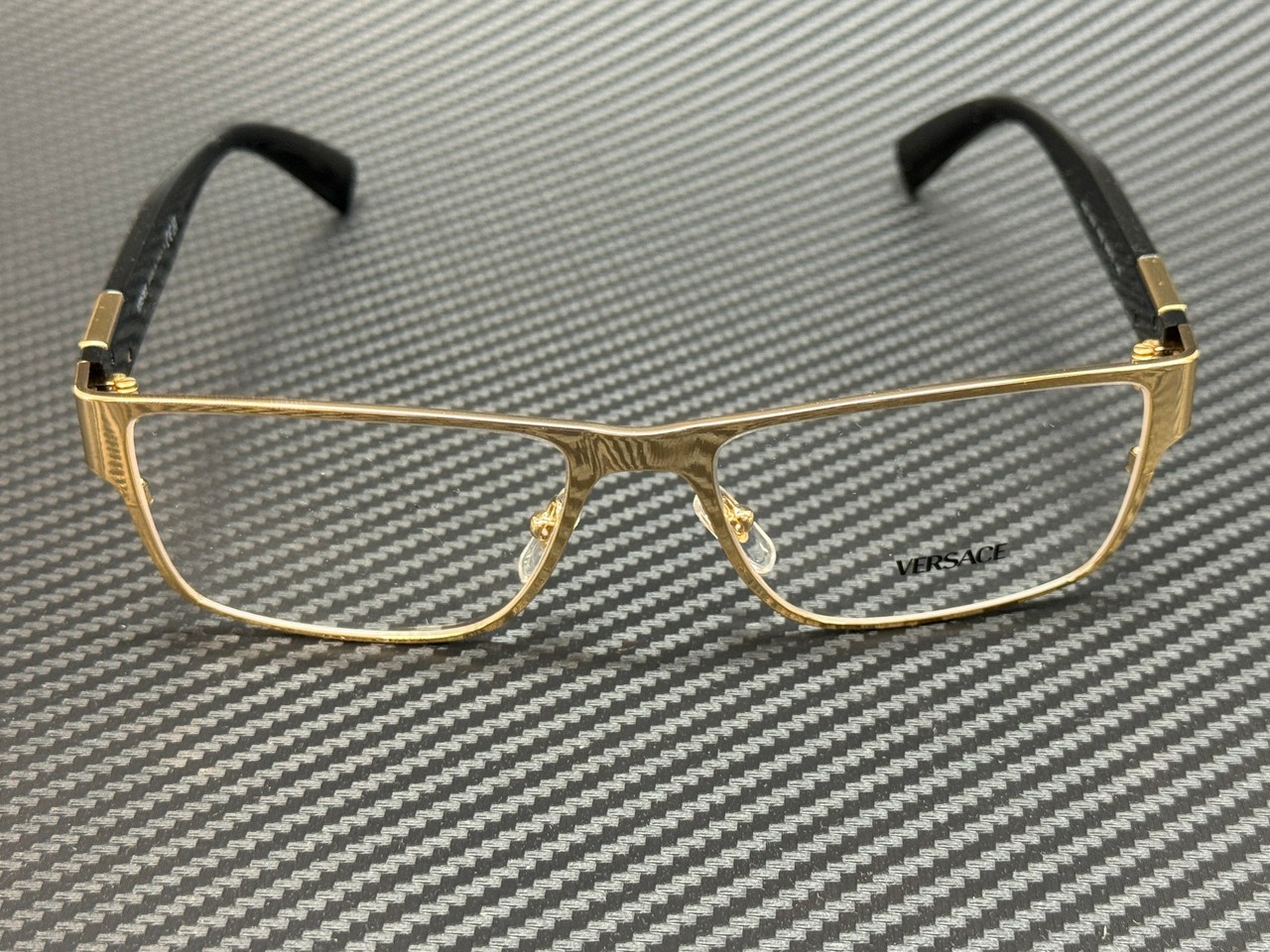 VERSACE VE1274 1002 Gold Black Men’s 57 mm Eyeglasses