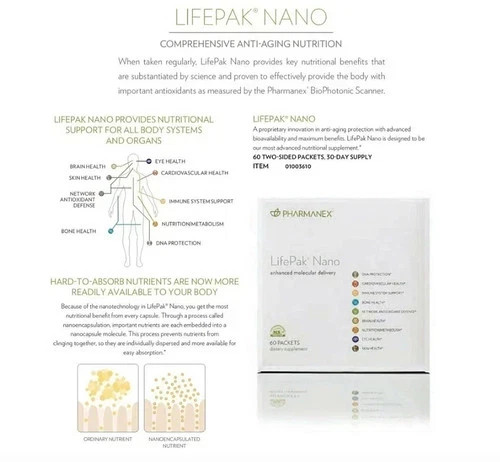 Nu Skin Pharmanex Lifepak Nano, 60 packets, Exp 12/2027 New
