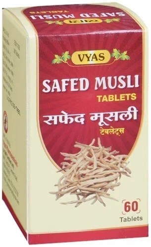 Vyas Safed Musli Tablet (60tab) White Musali | Herbal Improves Vitality