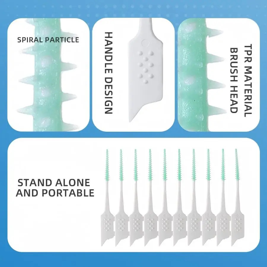 150pc Interdental Brush Soft Rubber Toothpick Teeth Cleaning Tool Oral Care Flos