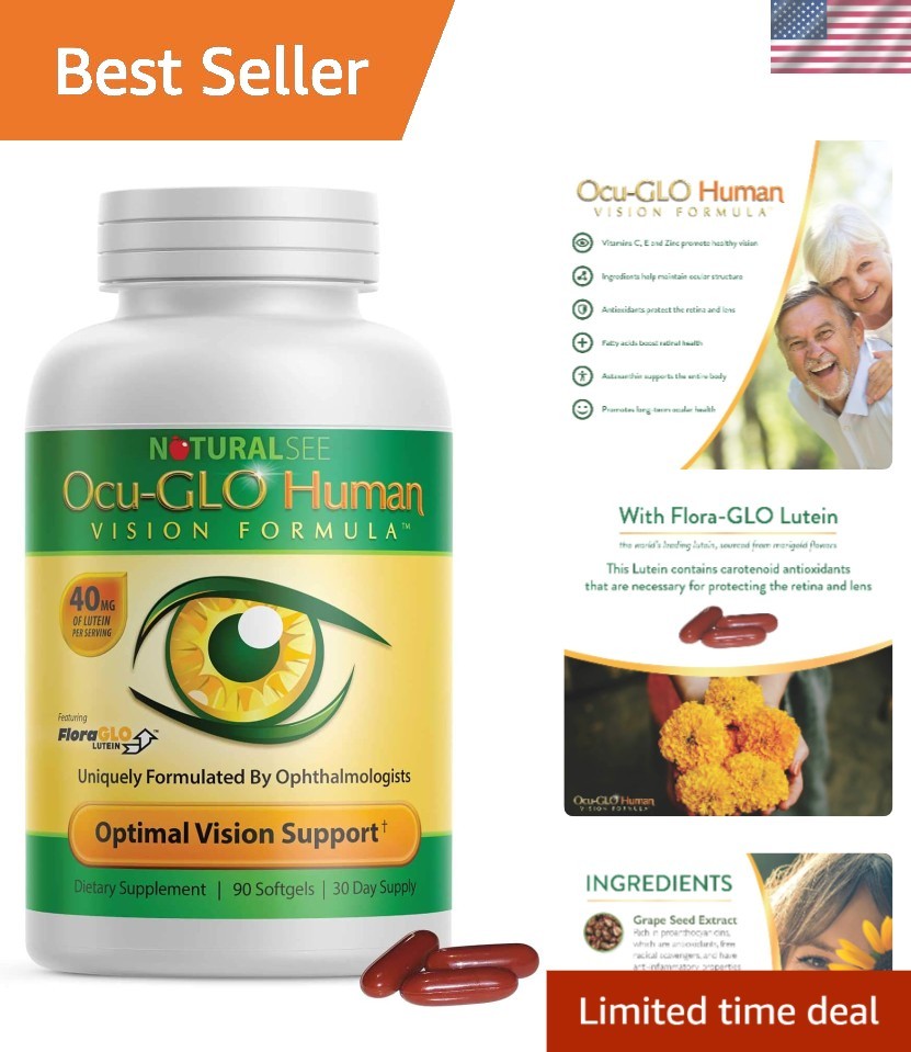Human Vision Formula Eye Health Support – 90 Natural Antioxidant Capsules