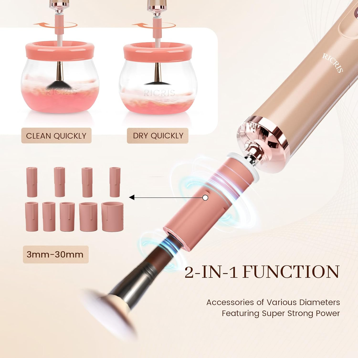 Electric Makeup Brush Cleaner and Dryer Machine – Super Fast Clean and Dry Make