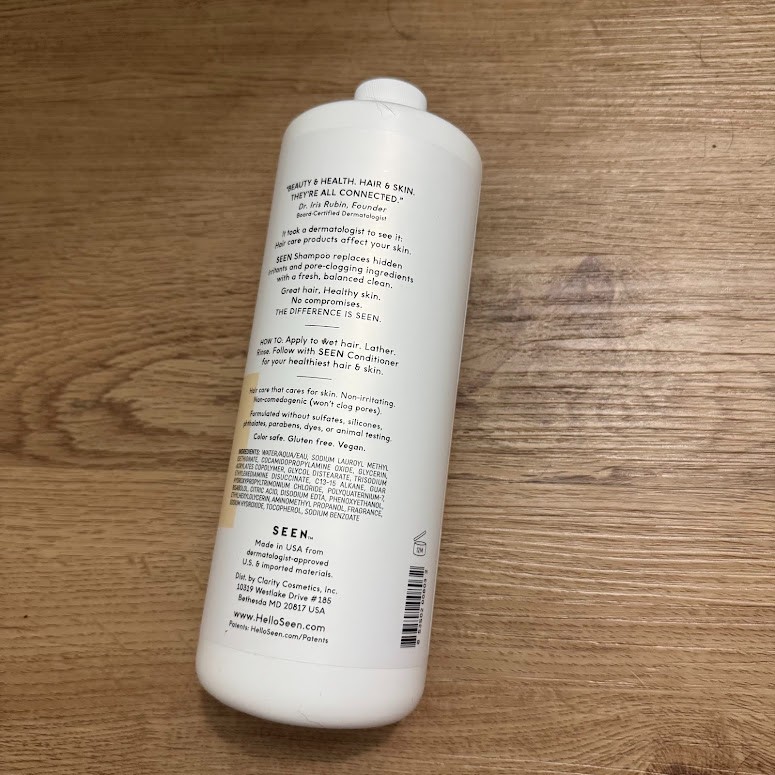 SEEN Shampoo All Hair Types Skin Caring 32.5 OZ 960 ML Sensitive Skin