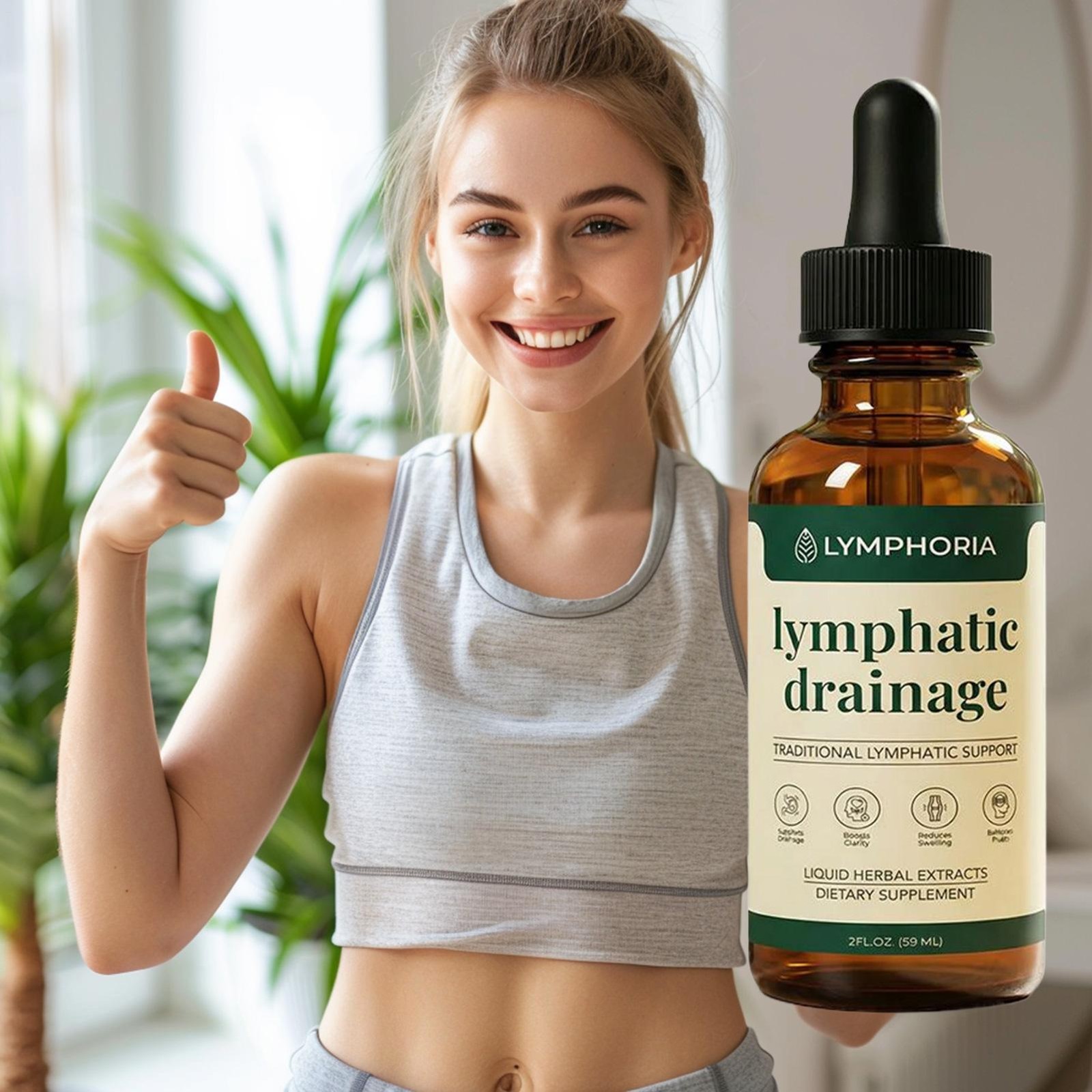 2Pcs Lymphoria Lymphatic 59ml Drainage Drops Detox Immunity Relief Bloat Support
