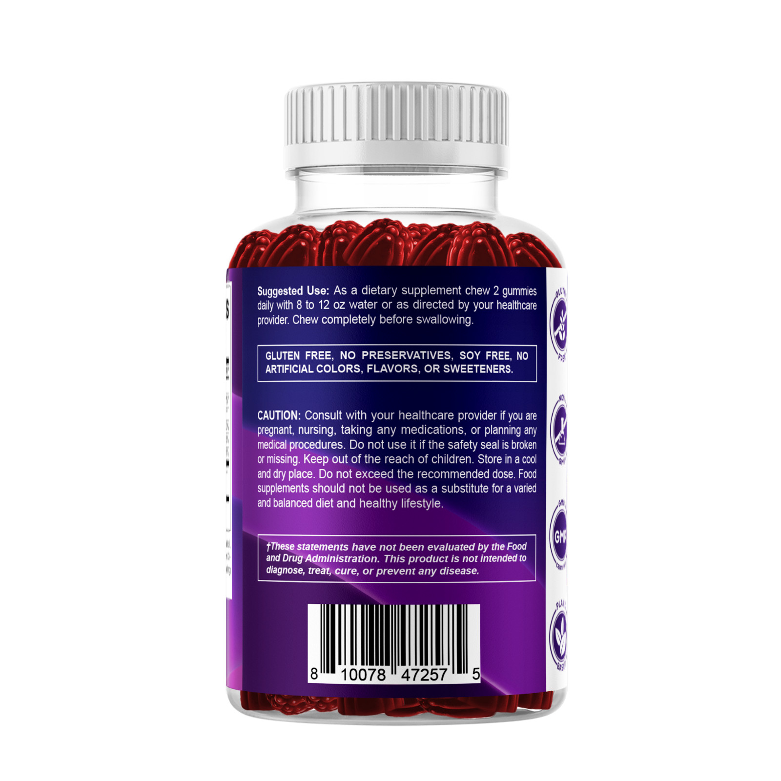 2 Pack Vitamatic Sugar Free 5-HTP 200mg Gummies with B6 per Serving – 60 Gummies