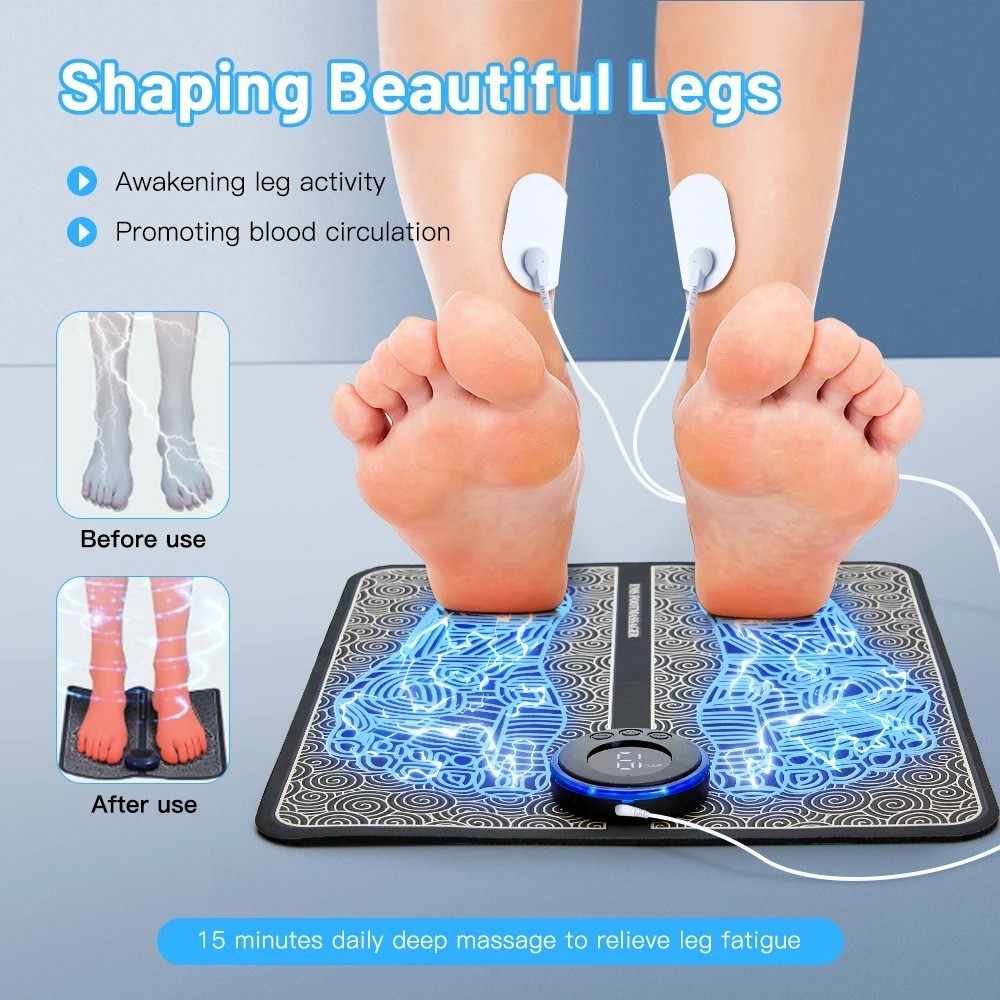 EMS Foot Massager with Remote Control, Pain-Relief for Feet Neuropathic Relief