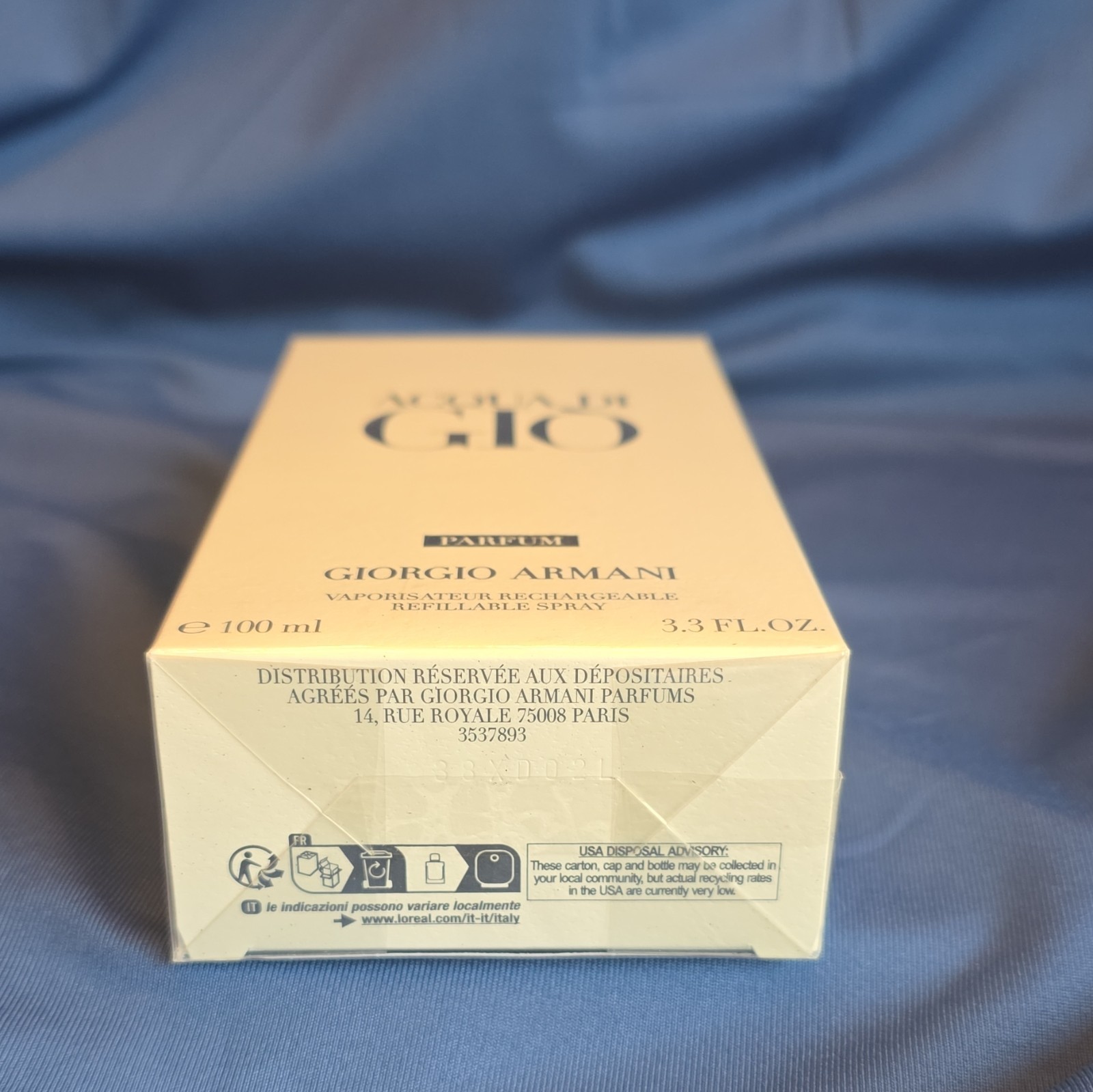 Giorgio Armani Acqua Di Gio Parfum Refillable Spray 3.3 fl oz