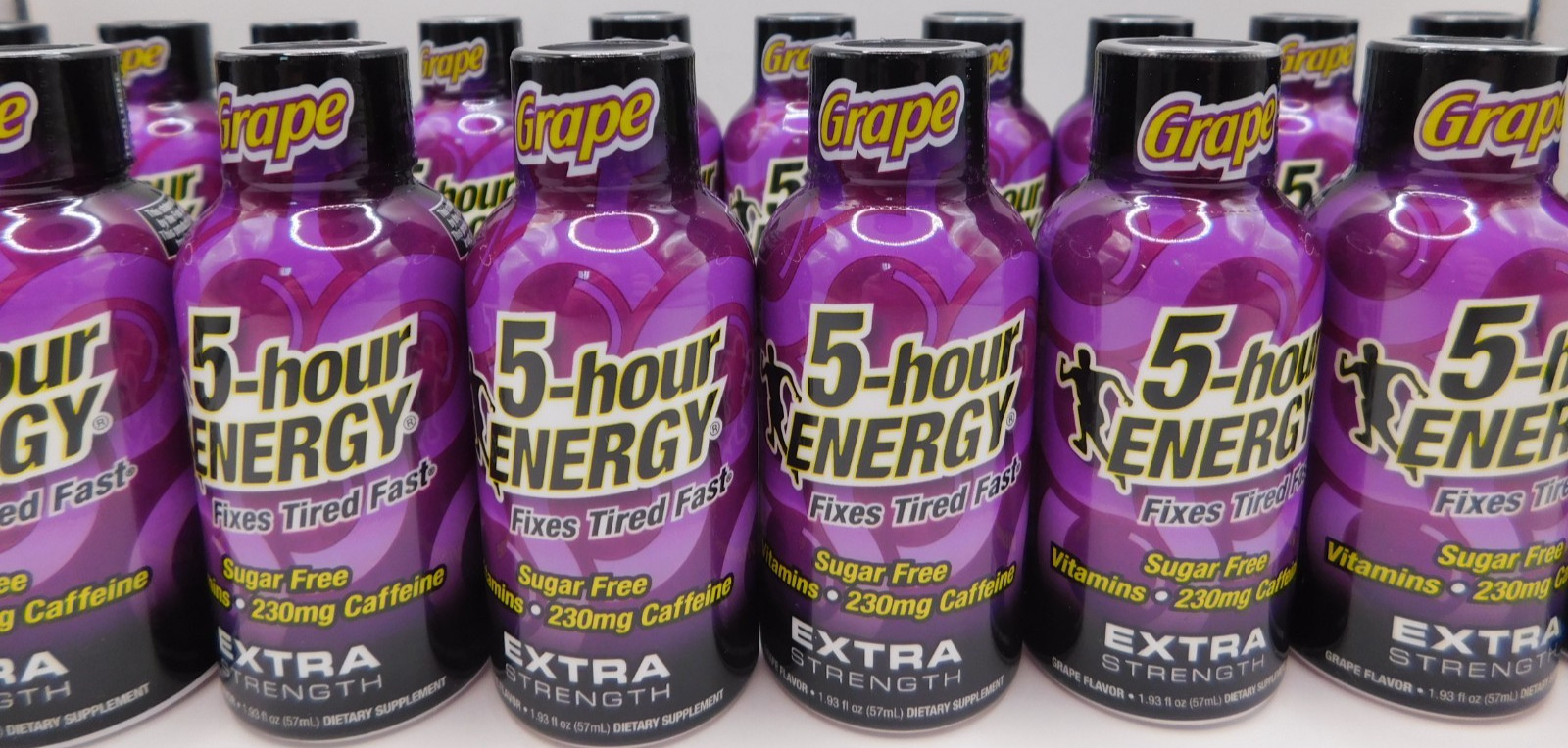 2- 5-Hour Energy Grape X-Strength, Sugar Free, 20 Total 1.93 Fl Oz Bottle 10/27+