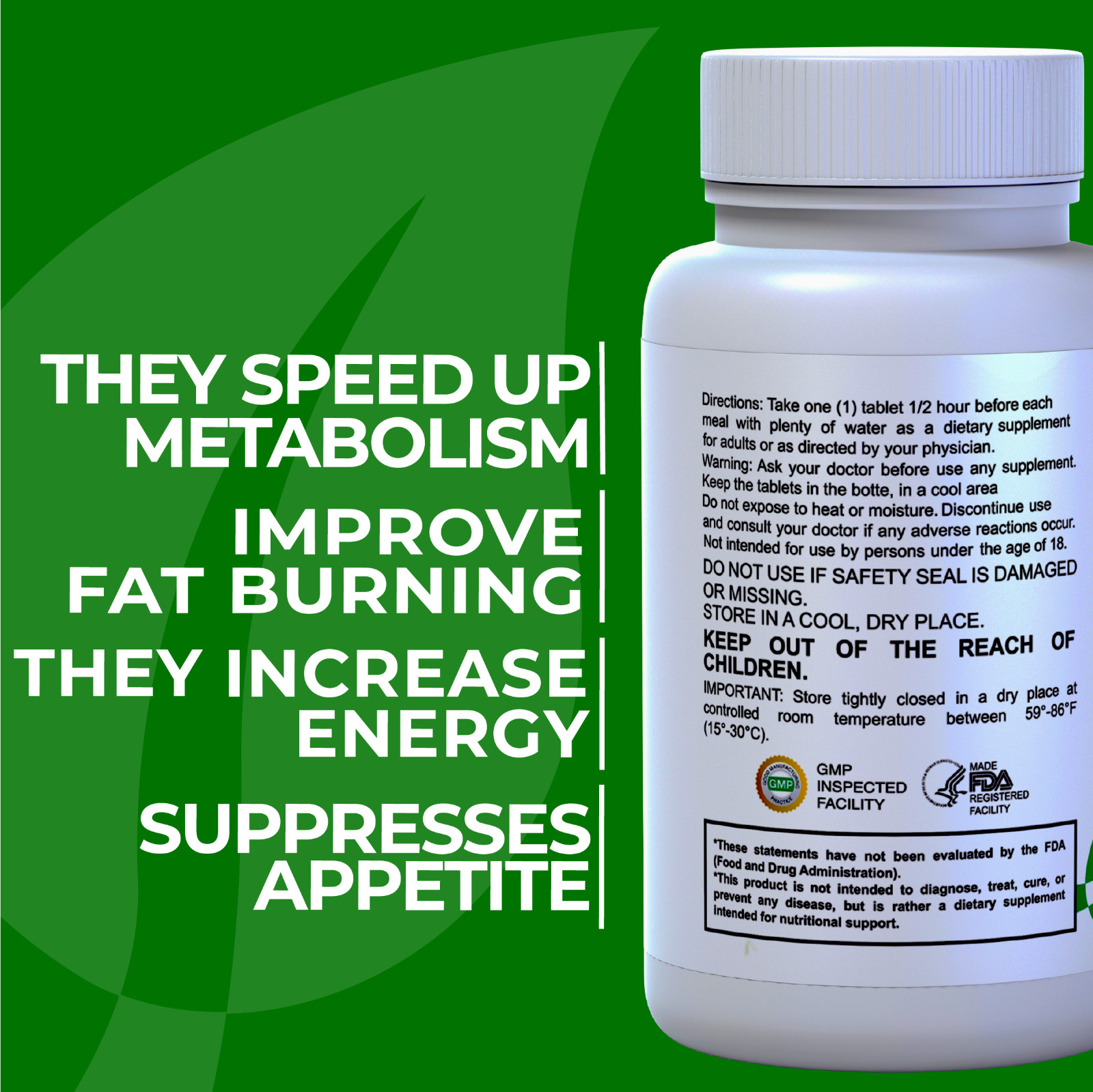 QUEMAGRASAS – Apoyo Peso y Apetito* – Estimula el Metabolismo – 60 Tab