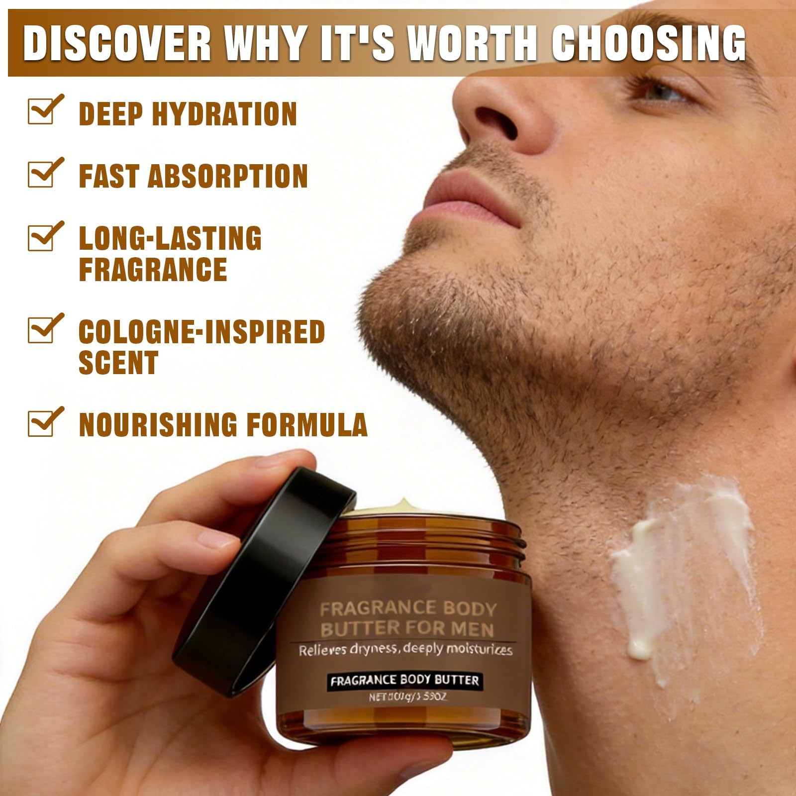 2PCS Pheromone Body Butter for Men, Body Skin Cream with Shea Butter, Cocoa B…