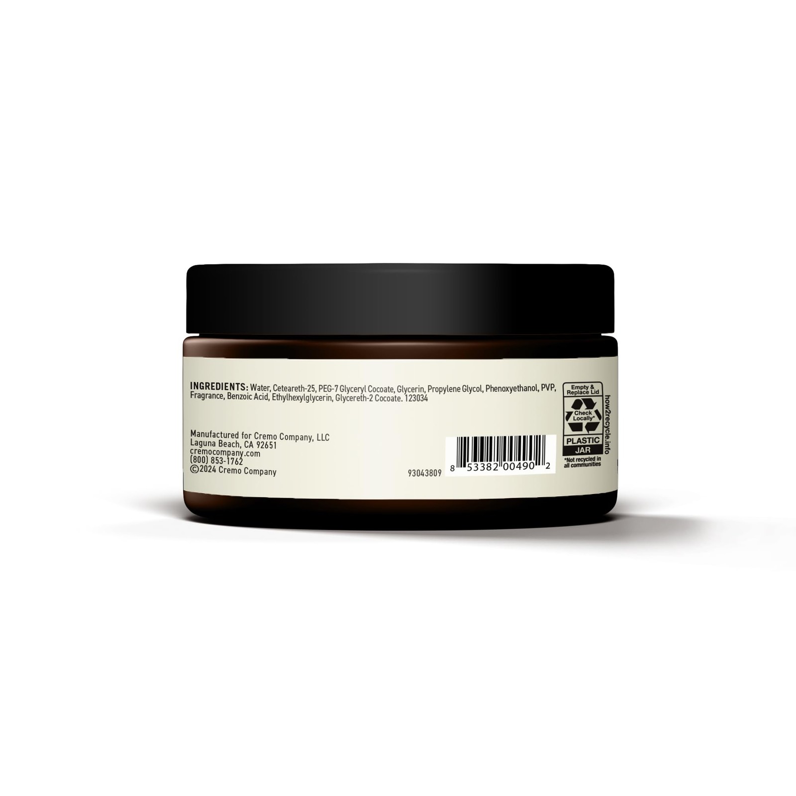 Cremo Hair Pomade for Men – Premium Barber 4 Fl Oz (Pack of 1), No Color