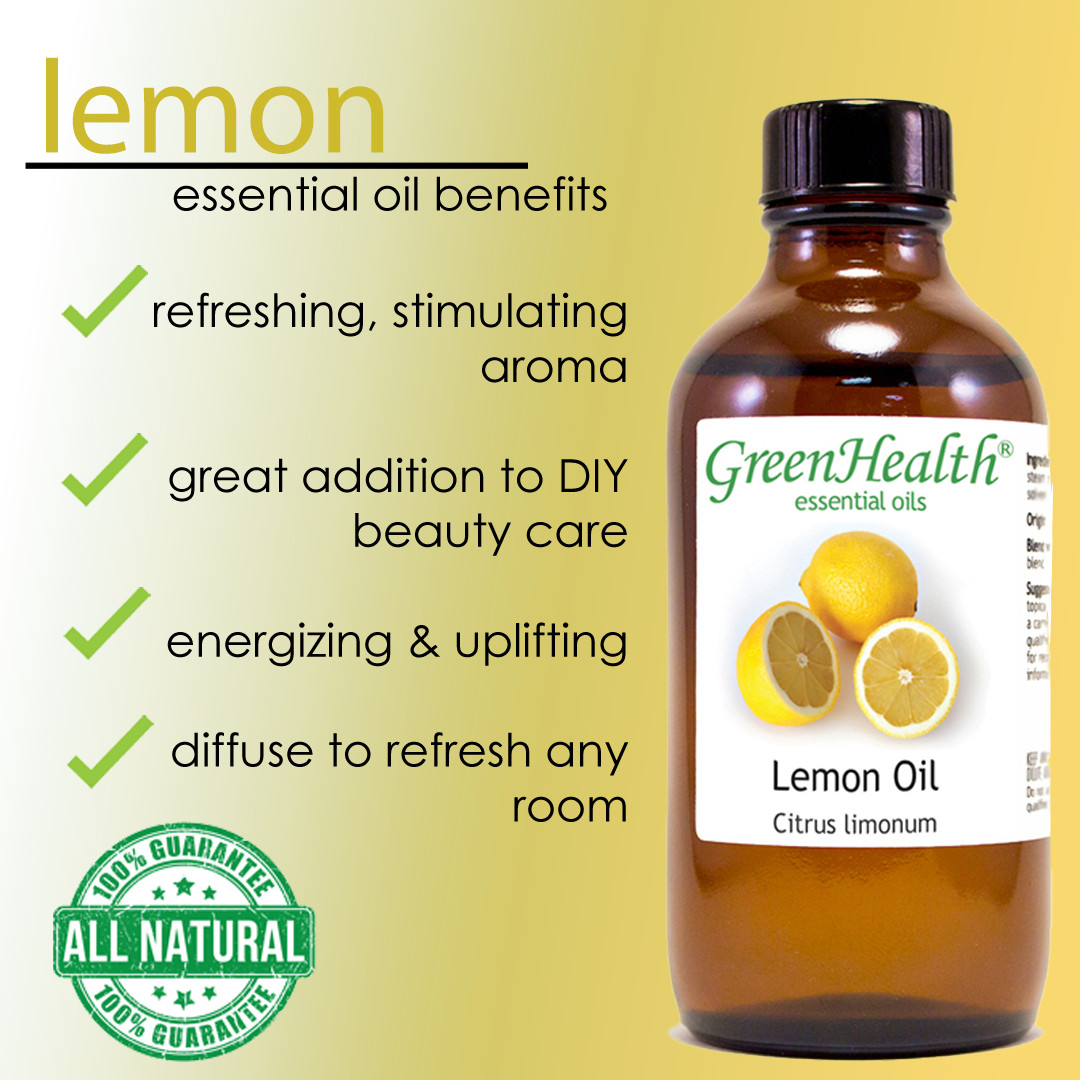 4 fl oz Lemon Essential Oil (100% Pure & Natural) – GreenHealth