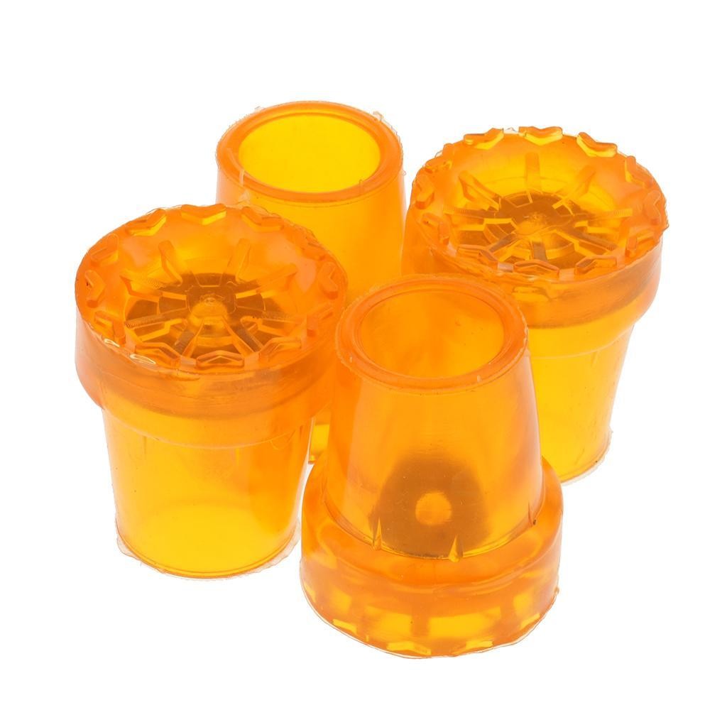 4pcs Anti-skid Stable Shock Absorb End Crutch Cane 2mm