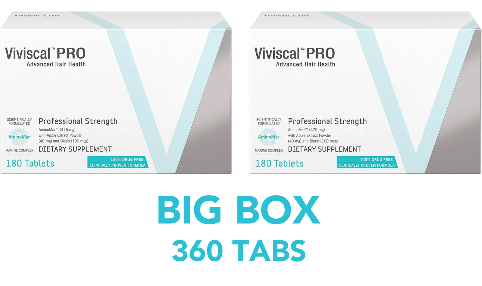 VIVISCAL PRO – Professional Hair Growth Tablets 180 Exp. 06/2027 (Pack of 2)