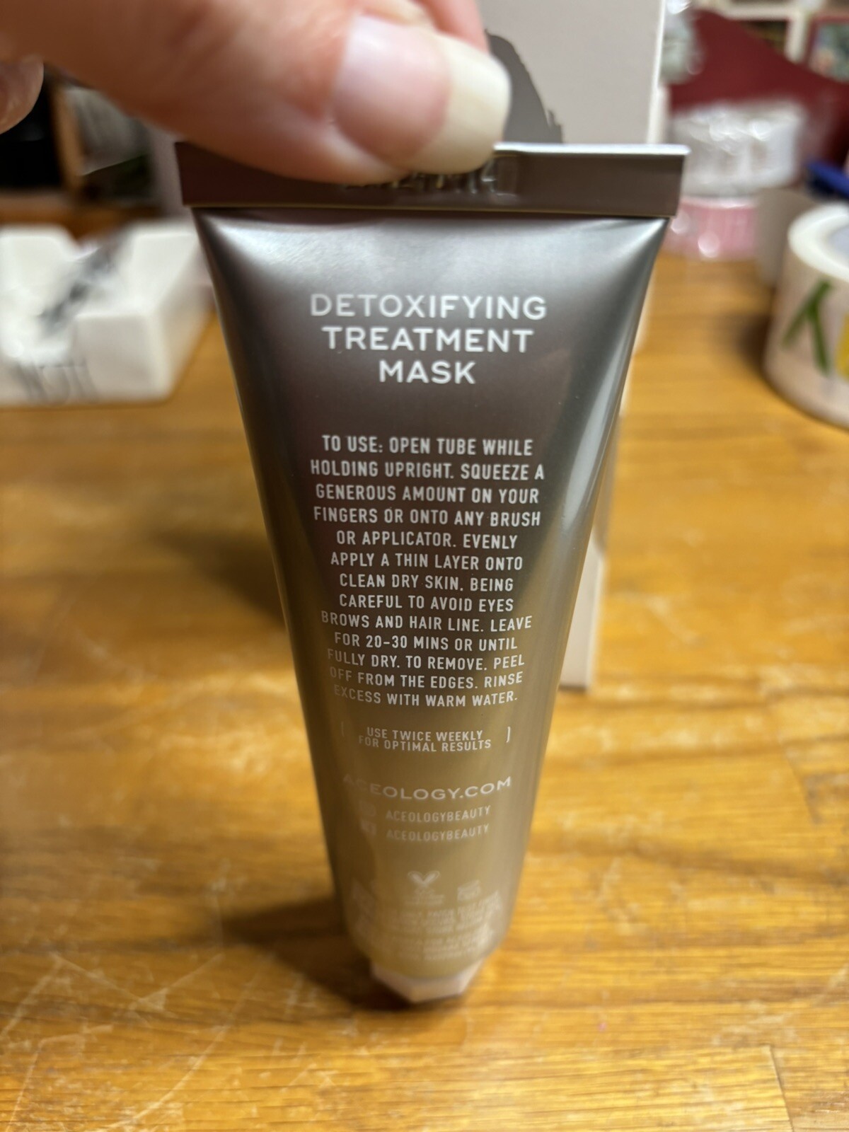 Aceology Detoxifying Treatment Mask Full Size 2.19oz, 65ml BNIB Sealed!