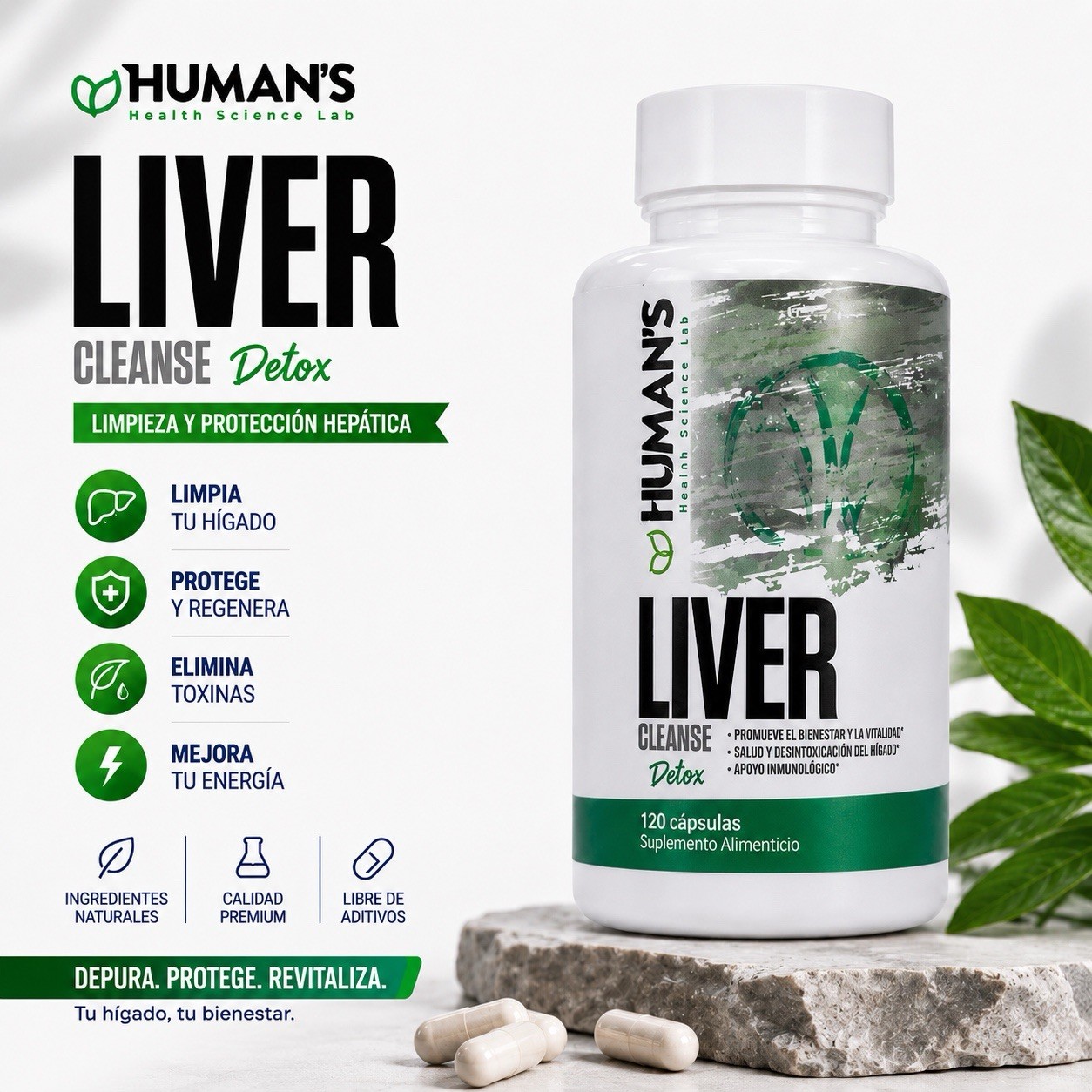 liver cleanse detox Con 60 Cps Humans Health Usa