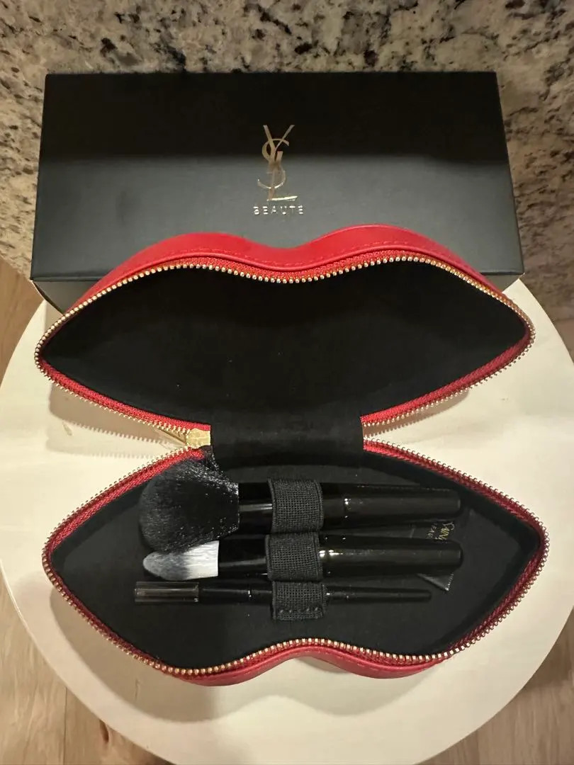 Yves Saint Laurent YSL Lip Pouch Makeup Brush SET Limited from JAPAN