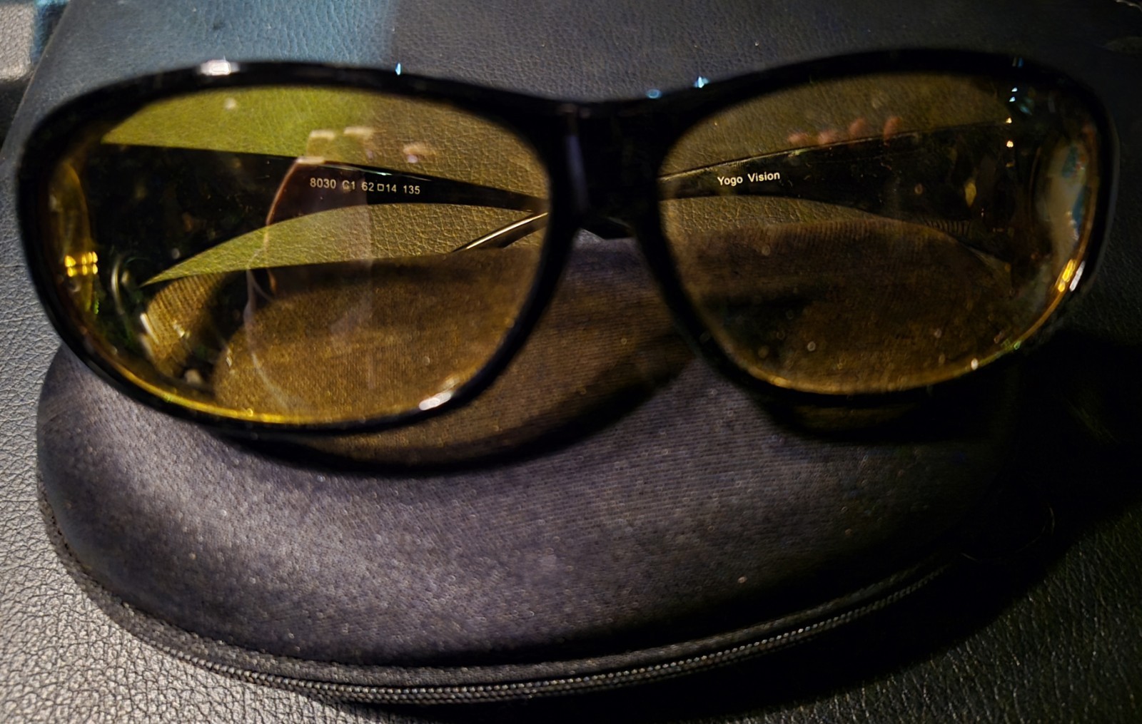 Yogo Vision, Adult Unisex Fit Over Driving Glasses With Yellow Lenses, With Case