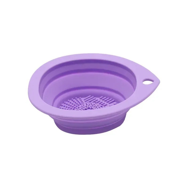 Silicone Makeup Brush Cleaner Foldable Cosmetic Washing Bowl Powder Puff Scrubbe