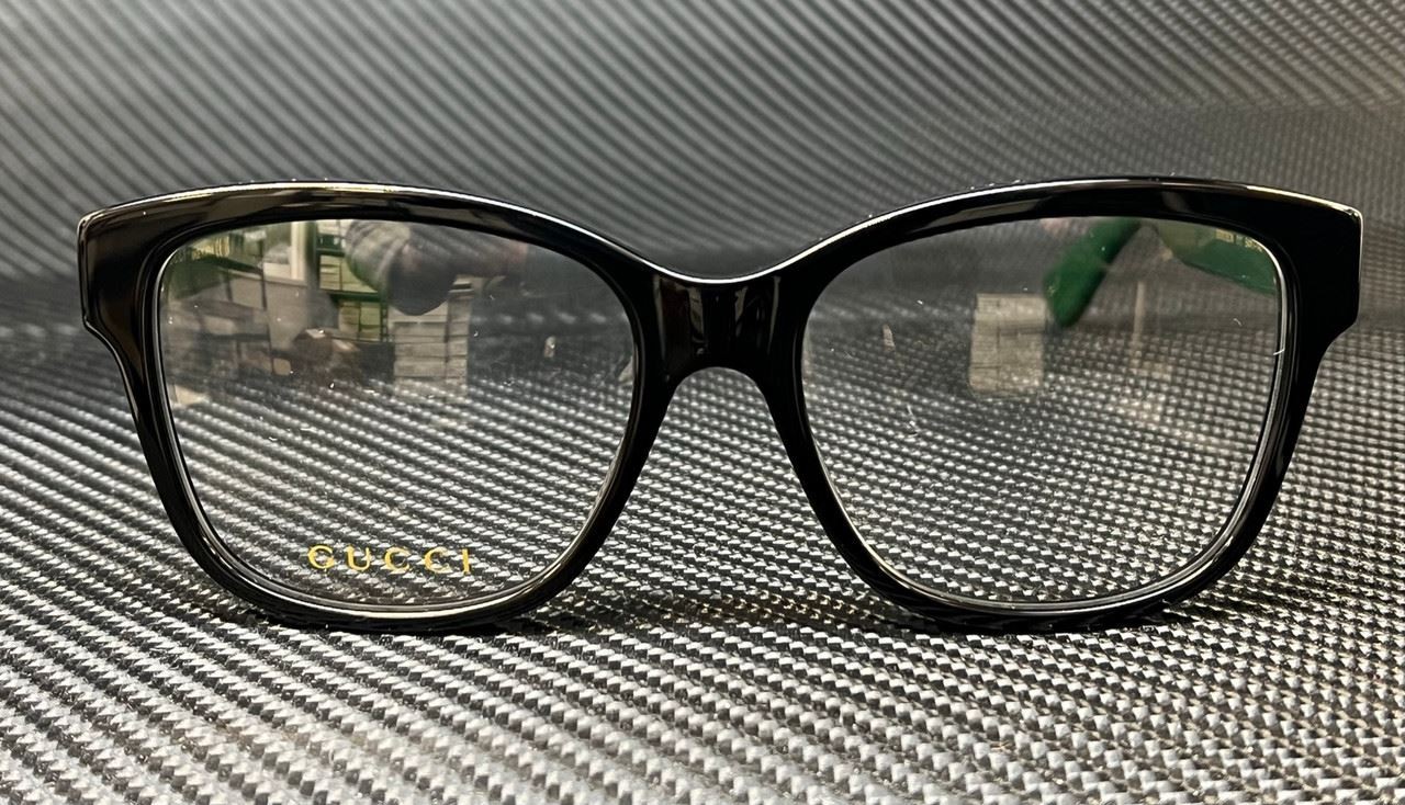 GUCCI GG0038ON 011 Black Green / Red Women’s 54 mm Eyeglasses