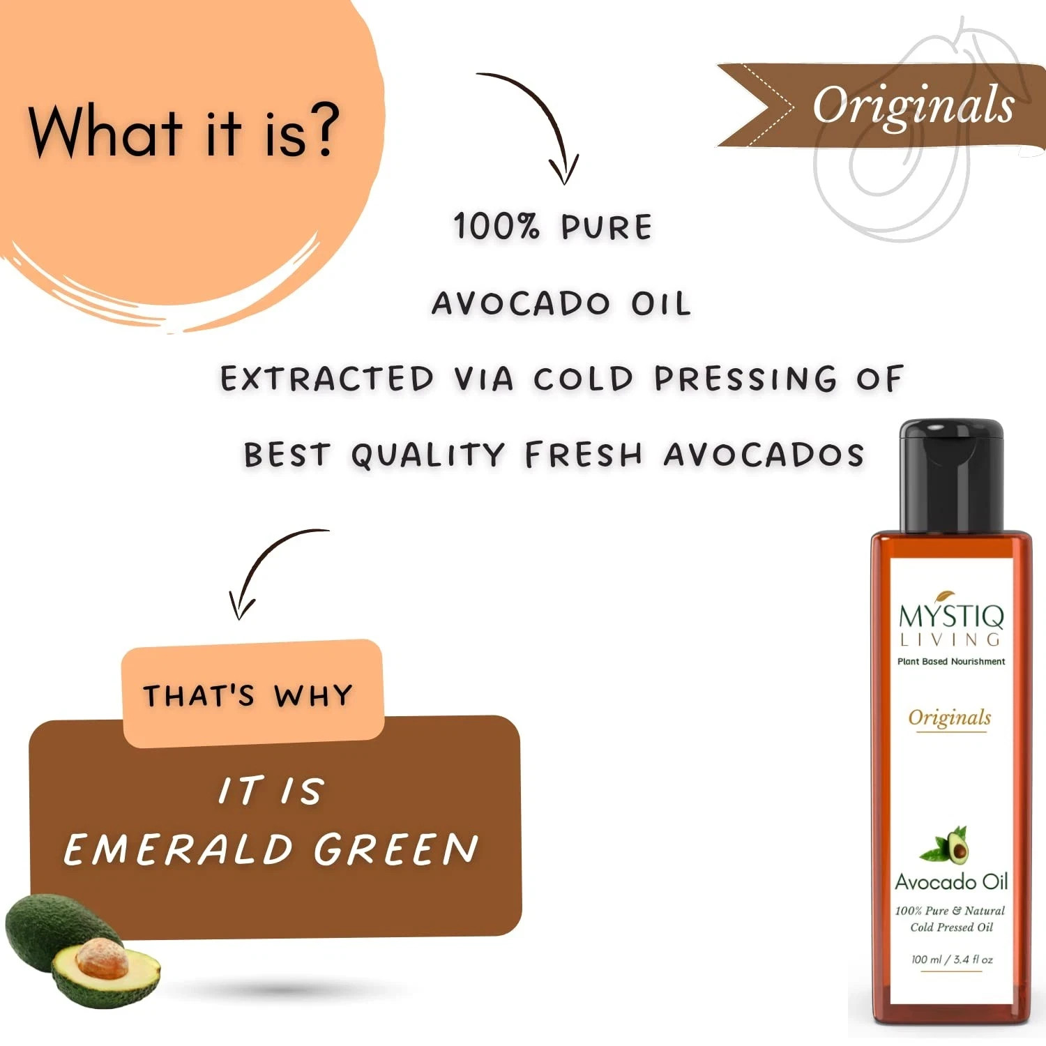Mystiq Living Avocado Oil 100ml