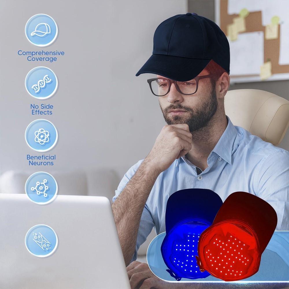 660nm Red LED Light Therapy Hat Hair Regrowth Hair growth Anti-Hair Loss Cap US