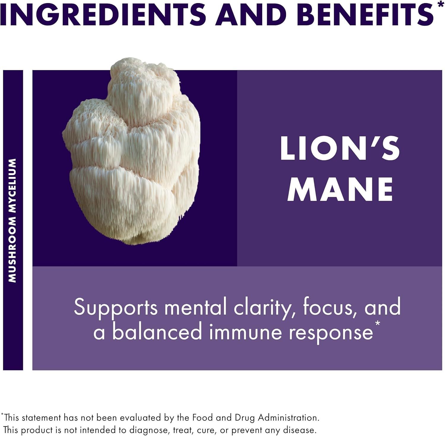 Host Defense Lion’s Mane – Brain Health Support -60 Capsules EXP 04/28