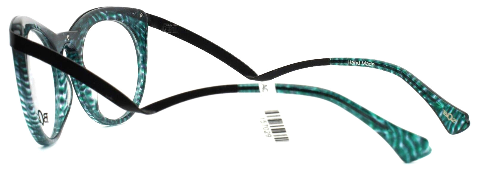 BOZ by JF REY Extra 4000 Green Black Womens Semi Cat Eye Eyeglasses 47-20-140