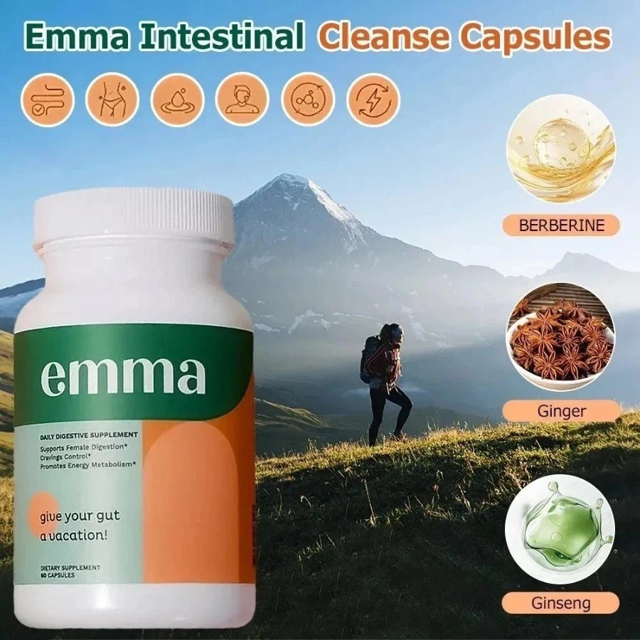 3 Pack Emma Gut Health Supplement 180 Capsules for Bloating Relief & Leaky Gut