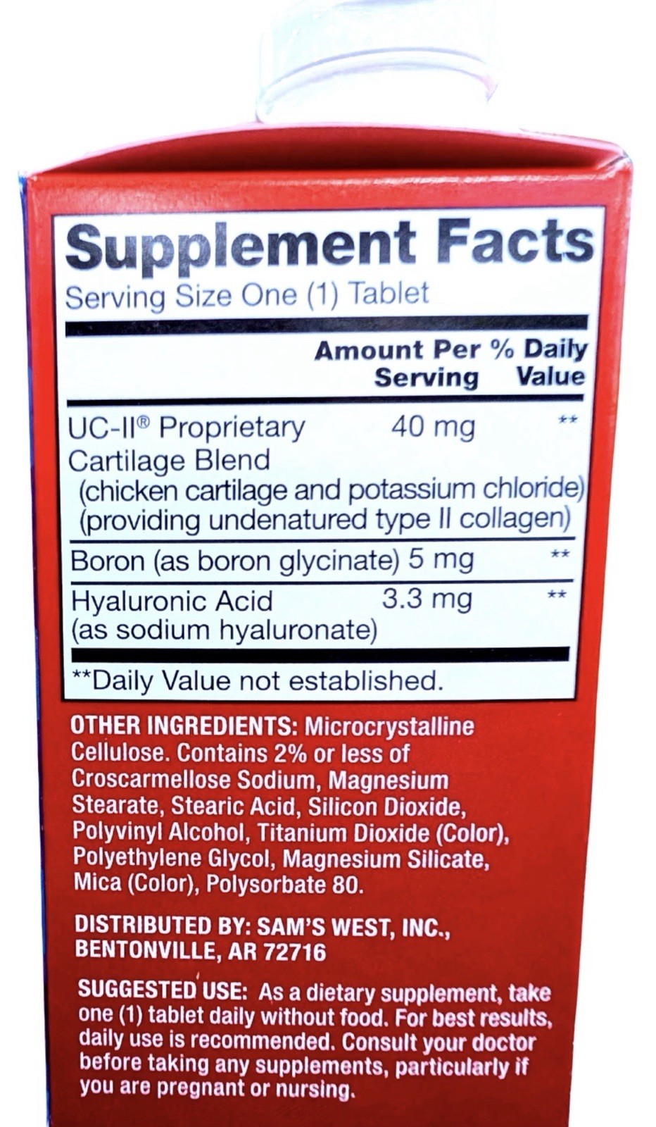 Member’s Mark Ultra Triple Action Joint Health Tablets 125 Count EXP 10/2027